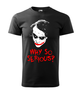 Koszulka czarna męska filmowa- Joker -Why so serious